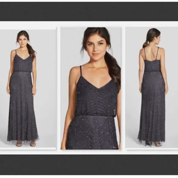 Adrianna Papell | Dresses | New 26 Adrianna Papell Embellished Blouson Gown Gunmetal Size 4 | Poshmark Adrianna Papell | Dresses | New 26 Adrianna Papell Embellished Blouson Gown Gunmetal Size 4 | Poshmark